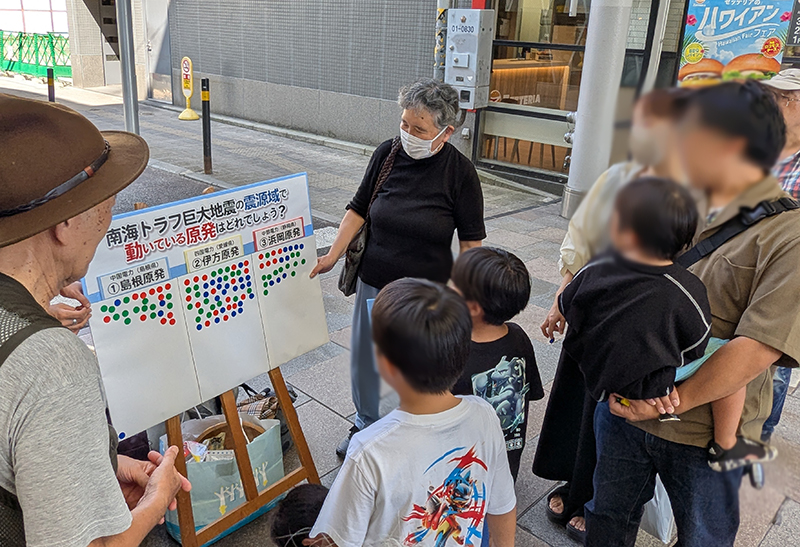 街頭シール貼りアンケート