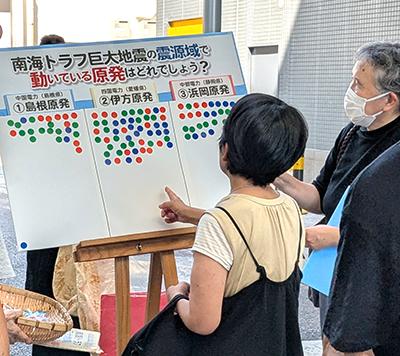 街頭シール貼りアンケート